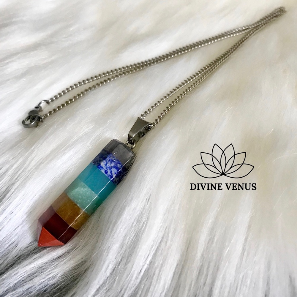 7 Chakra Pendulum Necklace - Picture 8 of 12